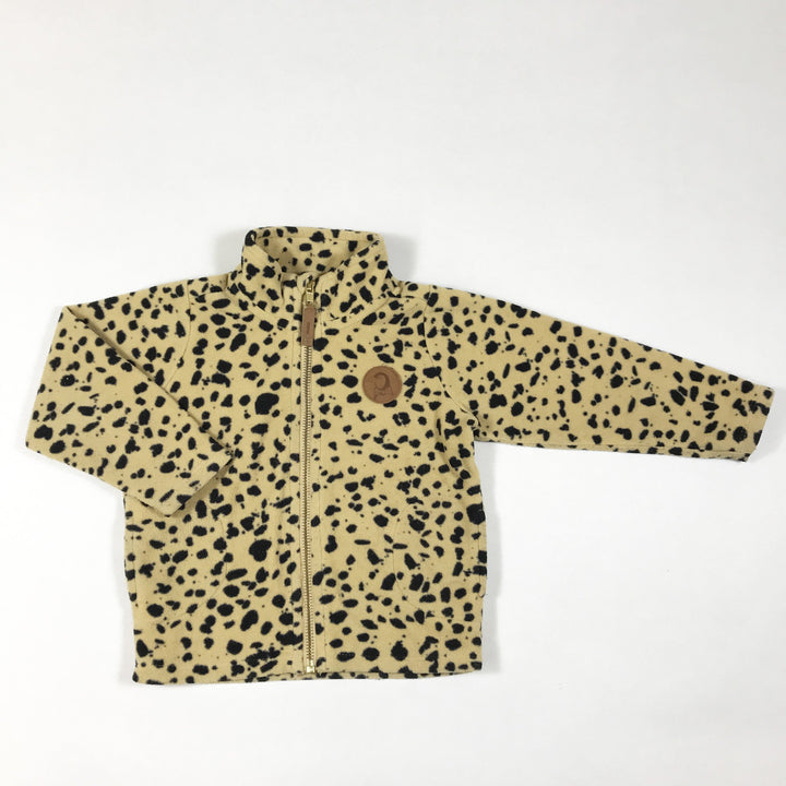 Mini Rodini spot animal print fleece jacket with front zipper 80-86