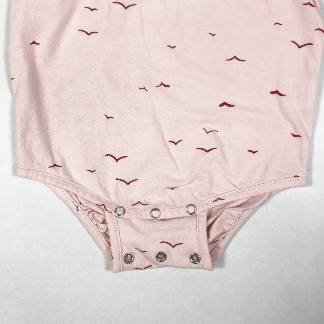 What I Like pink bird print long-sleeved body 6-12M