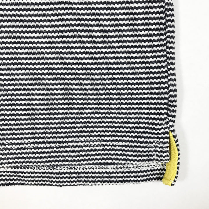 Petit Bateau blue and white striped long-sleeved polo shirt 18M/81