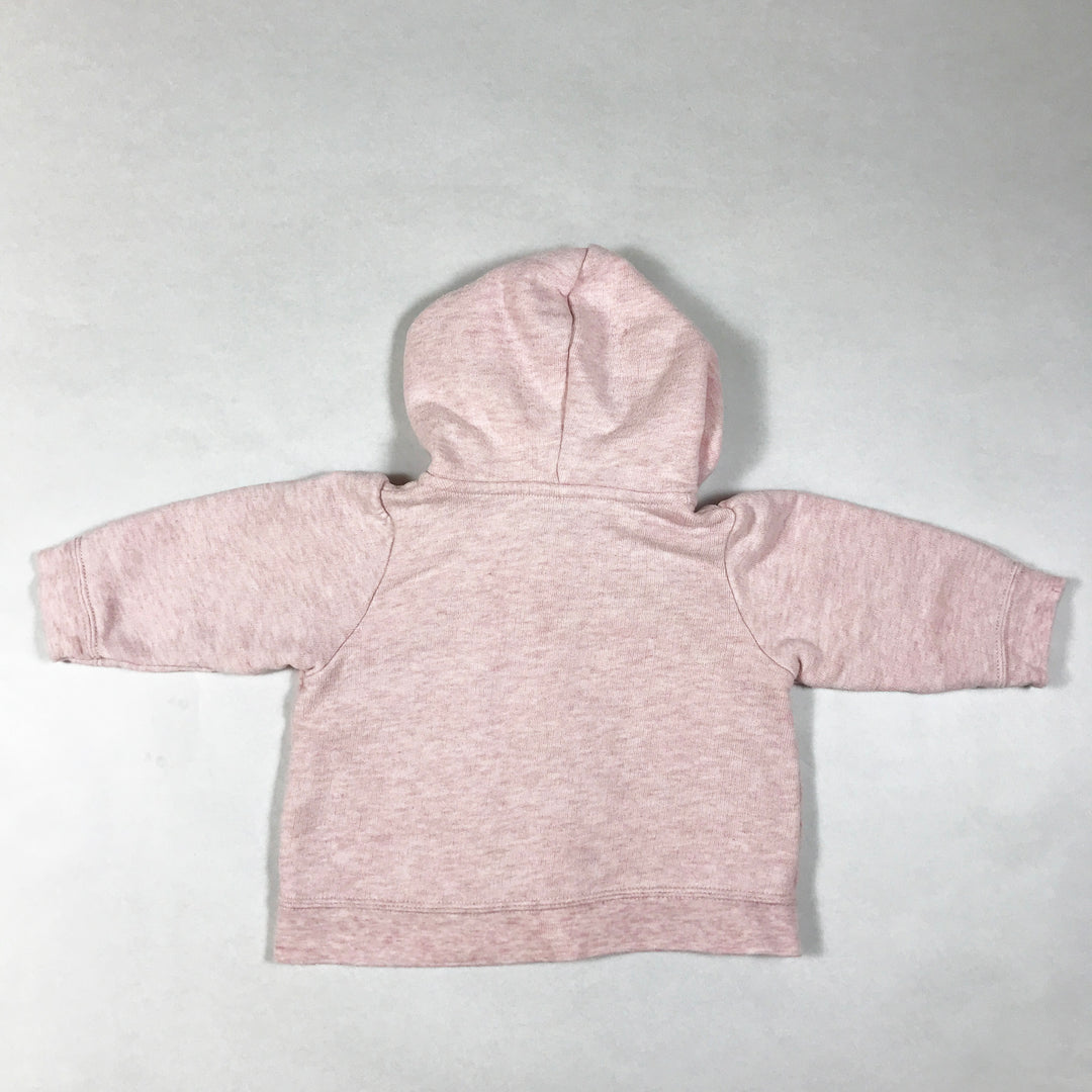 Petit Bateau light pink long-sleeved hoodie 3M/60