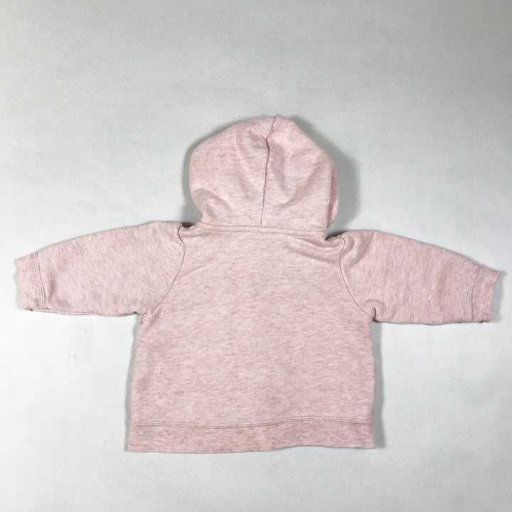 Petit Bateau light pink long-sleeved hoodie 3M/60