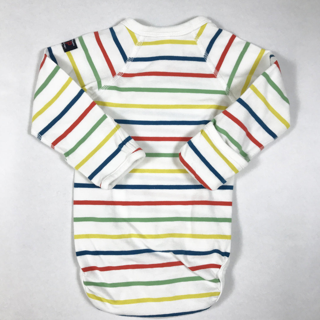 Polarn O. Pyret multicoloured striped long-sleeved wickelbody 1-2M/56