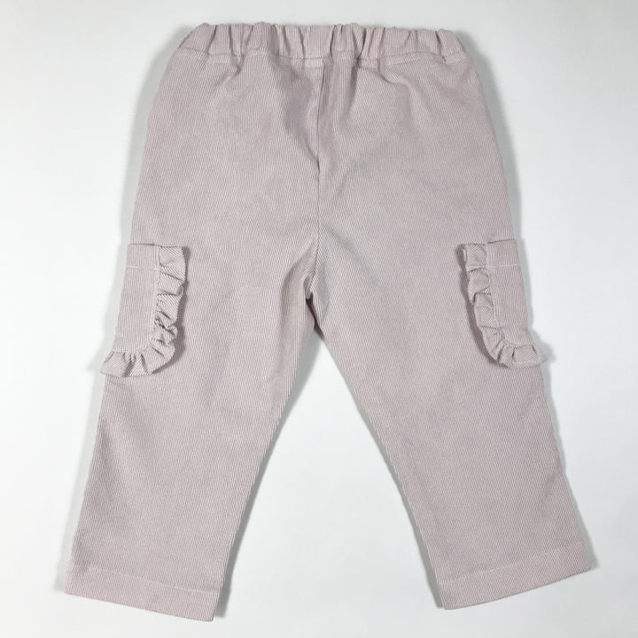 Arletta pale pink corduroy pants with ruffles 18M