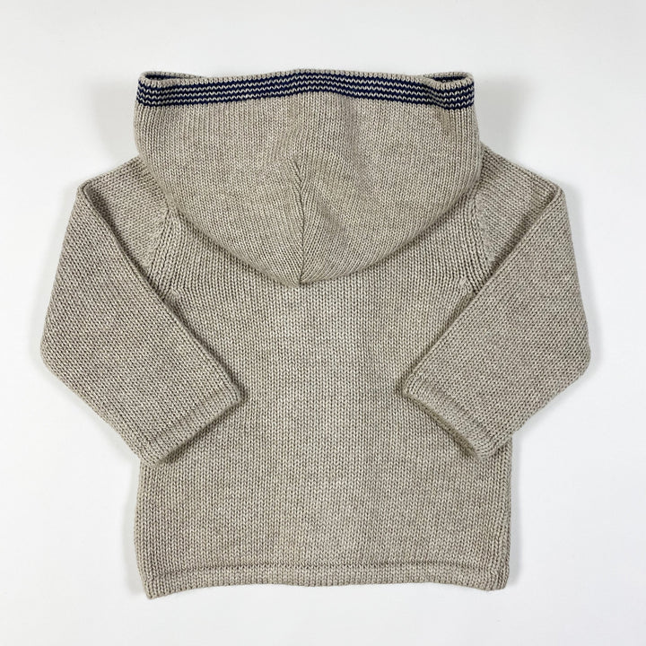 Brums hooded knit cardigan 6M