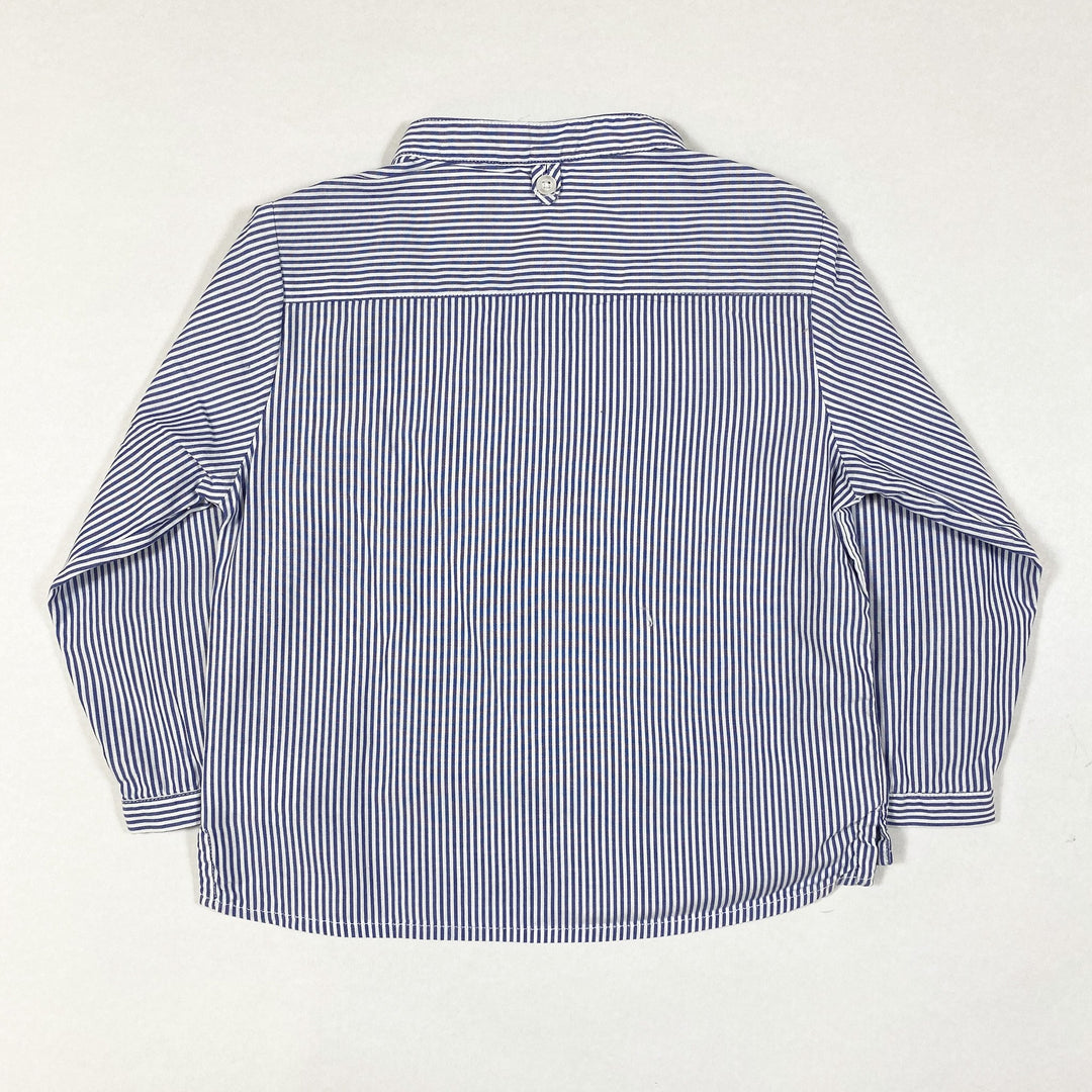 Knot blue striped blue grandpa collar shirt 12M/80