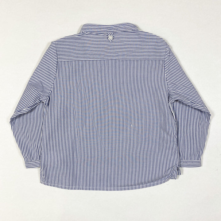 Knot blue striped blue grandpa collar shirt 12M/80