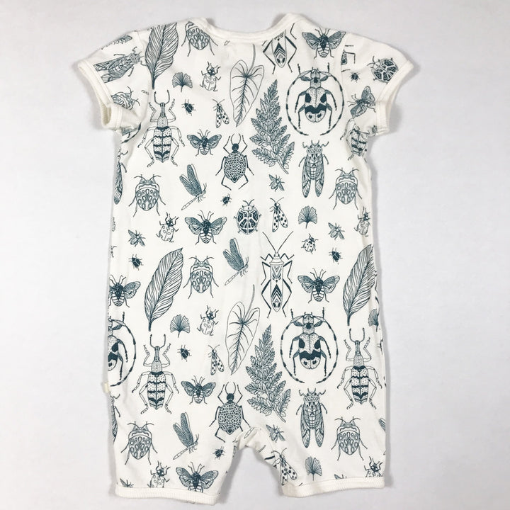 Wilson + Frenchy organic short-sleeved bug print zip jumpsuit 12-18M