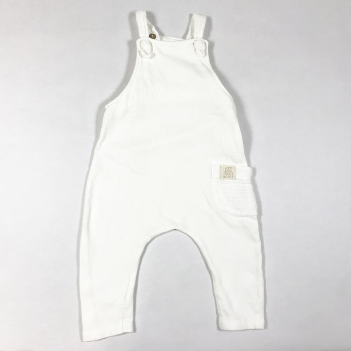 Zara white french terry dungarees 3-6M/68