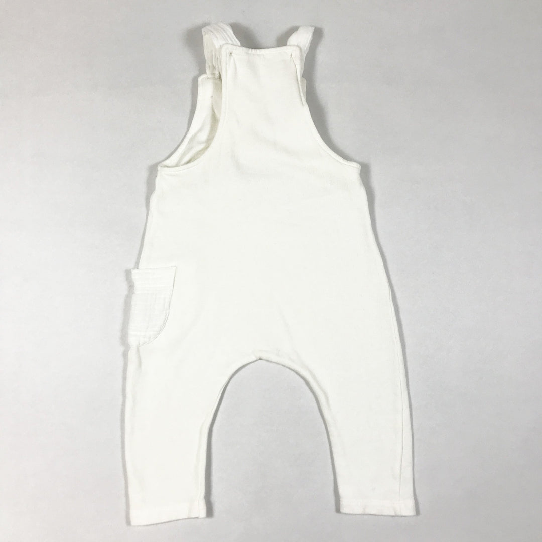 Zara white french terry dungarees 3-6M/68