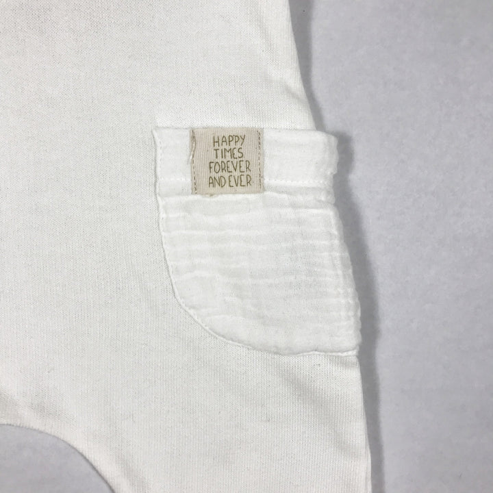 Zara white french terry dungarees 3-6M/68