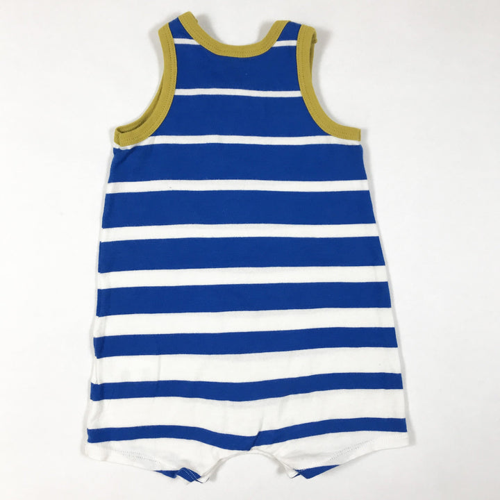 Petit Bateau sleeveless blue and white striped romper 6M/67