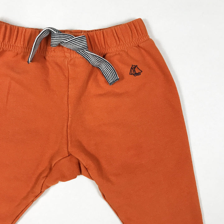 Petit Bateau orange sweatpants 18M/81