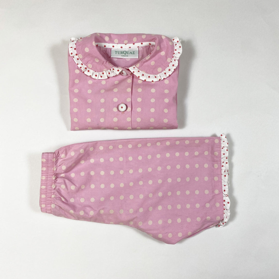 Turquaz rosa gepunktetes Pyjama-Set 9-12M