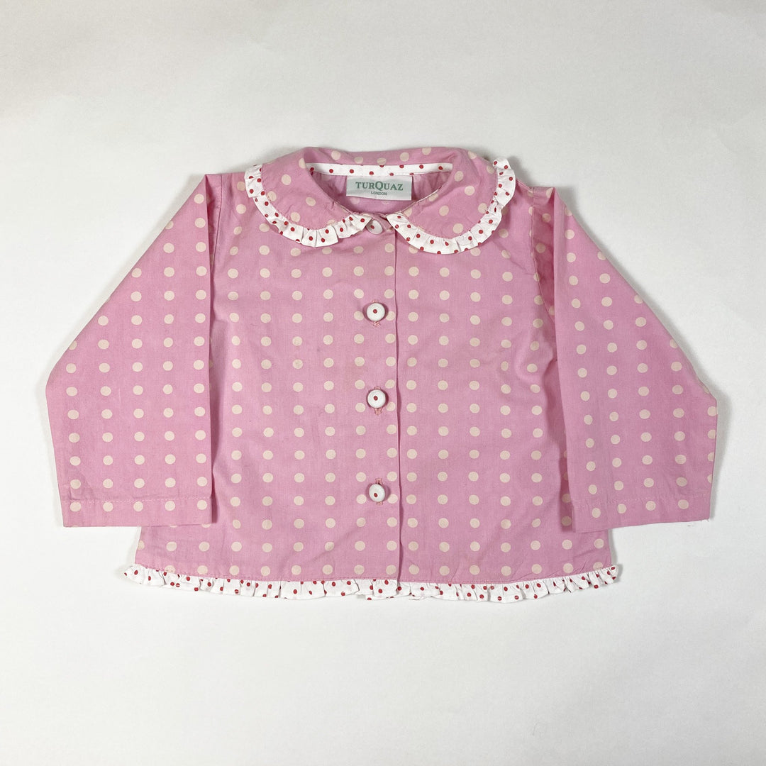 Turquaz rosa gepunktetes Pyjama-Set 9-12M