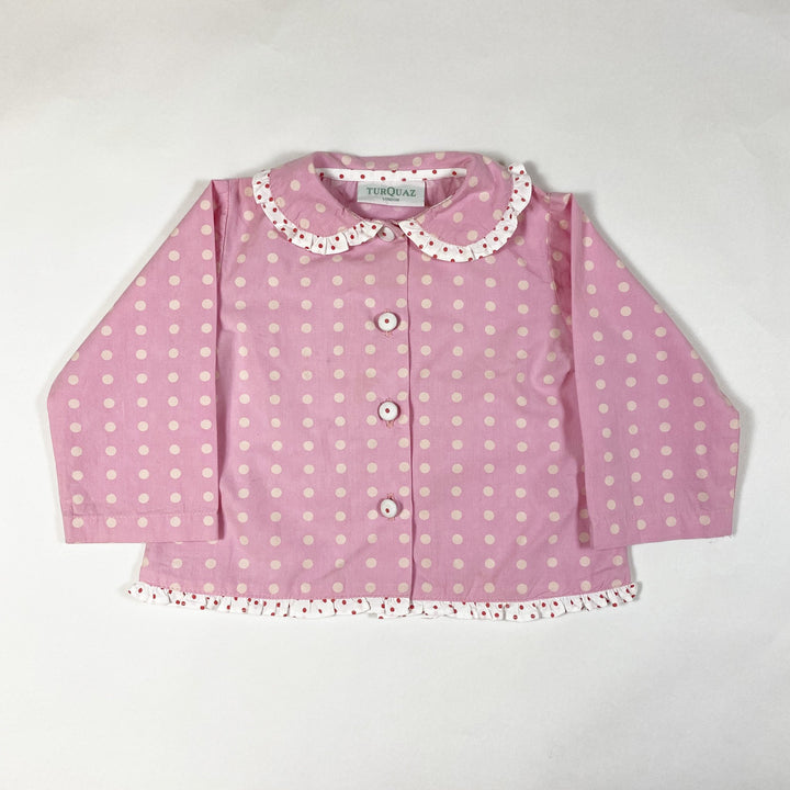 Turquaz rosa gepunktetes Pyjama-Set 9-12M