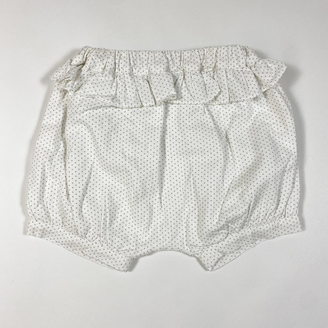 Patachou ecru polka dot bloomers with ruffles 12M/80