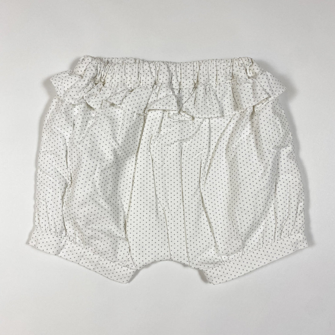 Patachou ecru polka dot bloomers with ruffles 12M/80