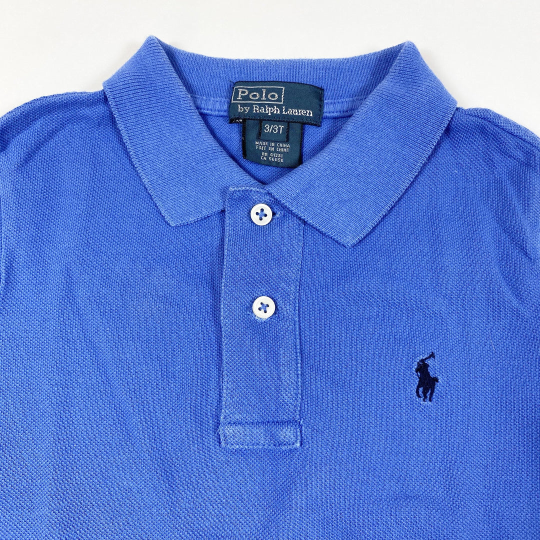 Ralph Lauren himmelblaues kurzärmeliges Polohemd 3Y