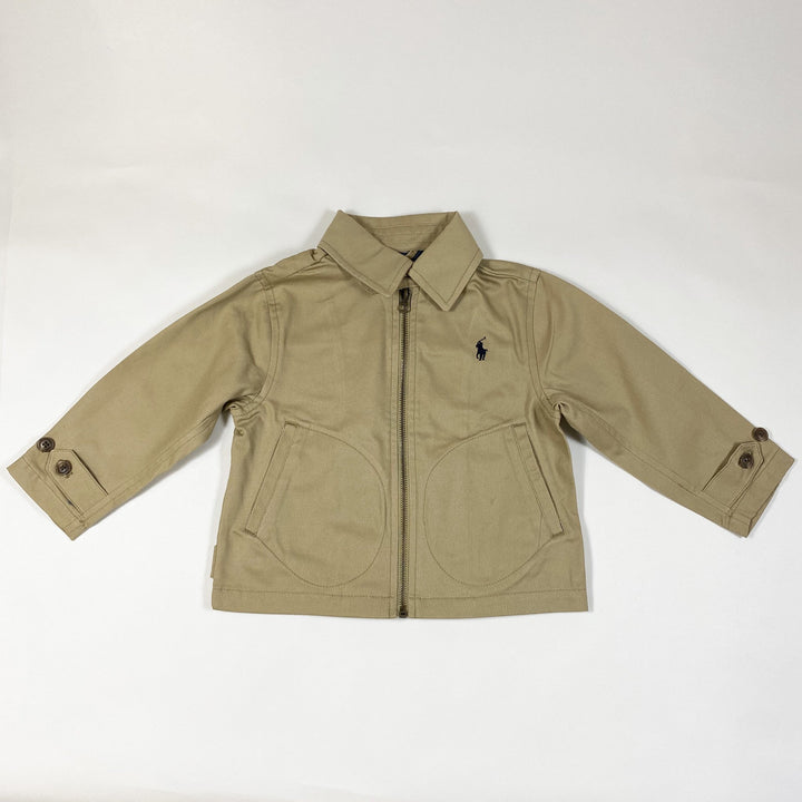 Ralph Lauren beige transition jacket with front pockets 2Y