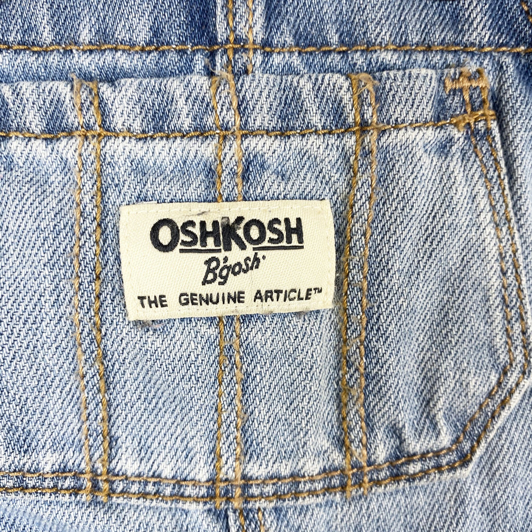 Oshkosh B'gosh flower lined blue jeans overall 6-9M