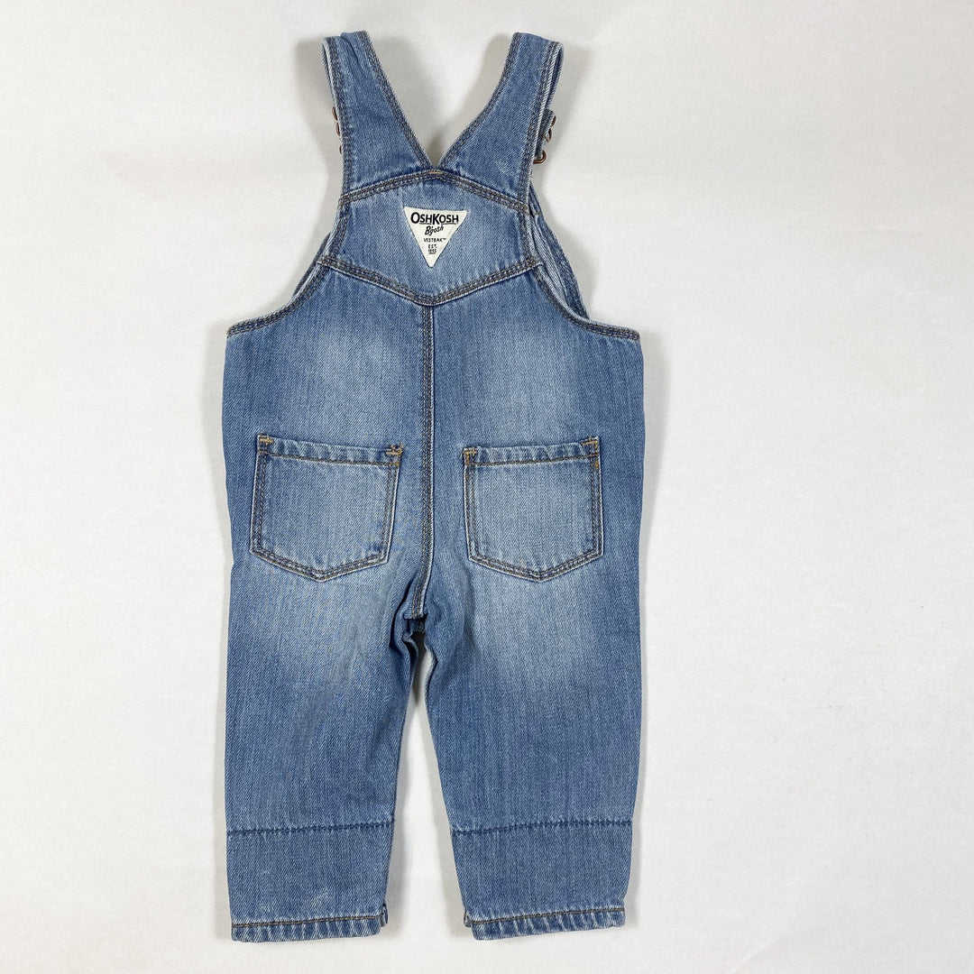 Oshkosh B'gosh flower lined blue jeans overall 6-9M