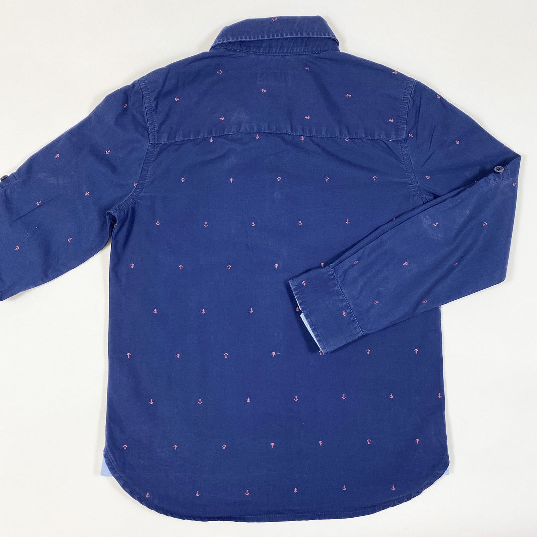 Cyrillus navy long-sleeved shirt with anchor embroidery 8Y/126