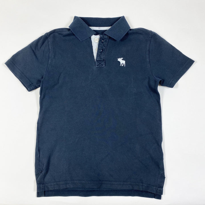 Abercrombie & Fitch navy blue short-sleeved polo shirt 7/8Y