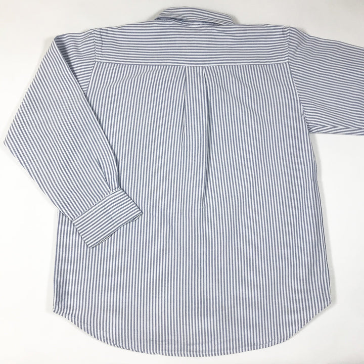 Donaldson blue and white striped long-sleeved button down oxford shirt with Mickey Mouse embroidery 8Y