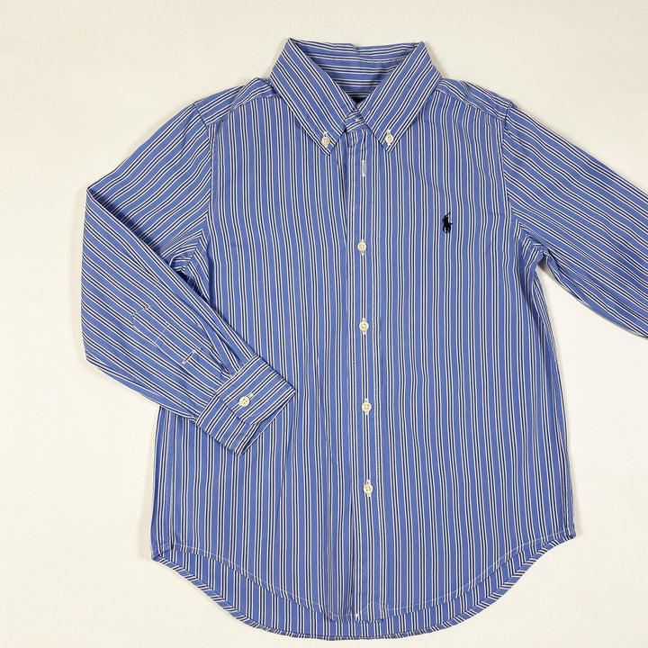 Ralph Lauren blue striped long-sleeved button down shirt 5Y