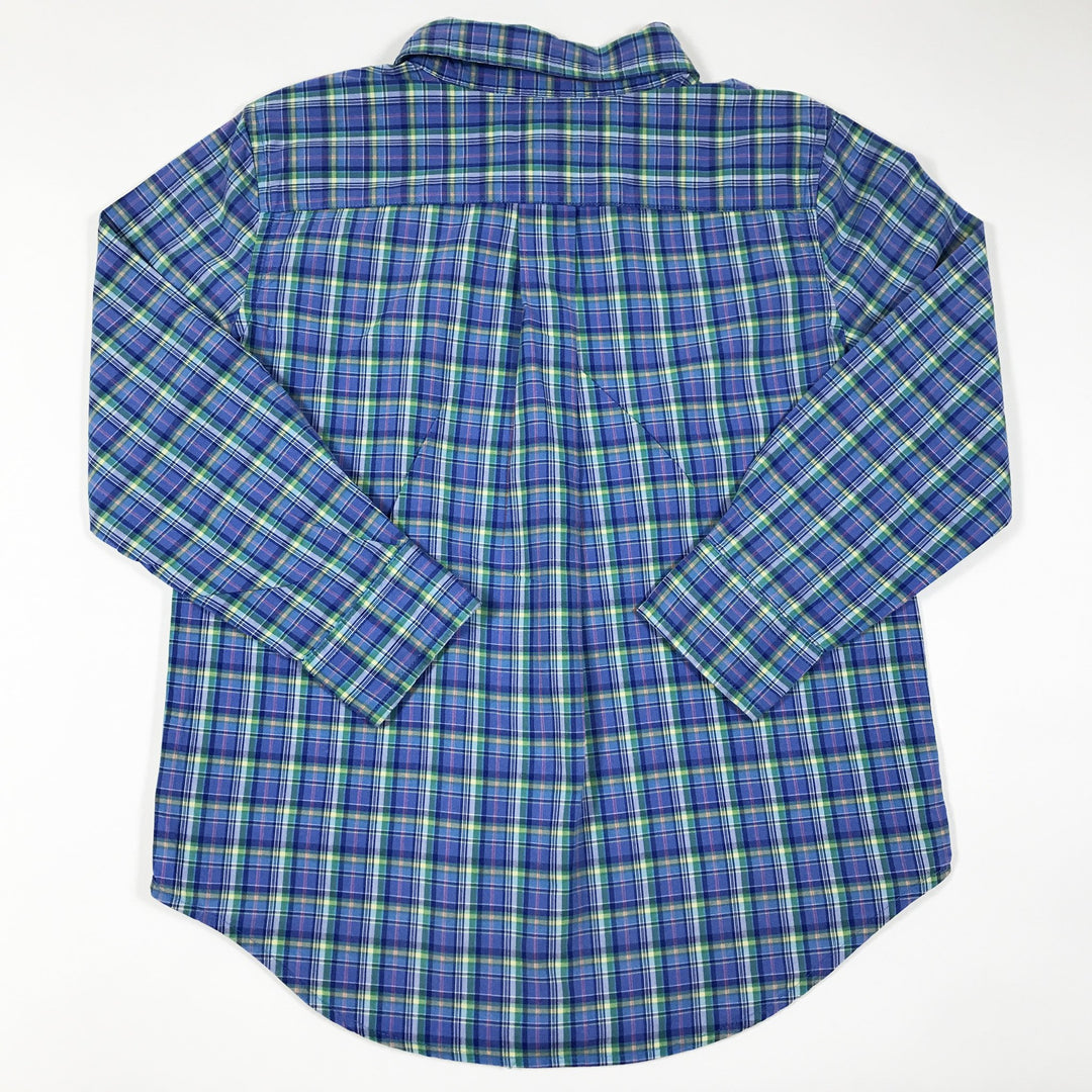 Ralph Lauren blue checked long-sleeved button down shirt 5Y