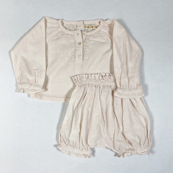 Omibia pale rose blouse and bloomer 6M/68