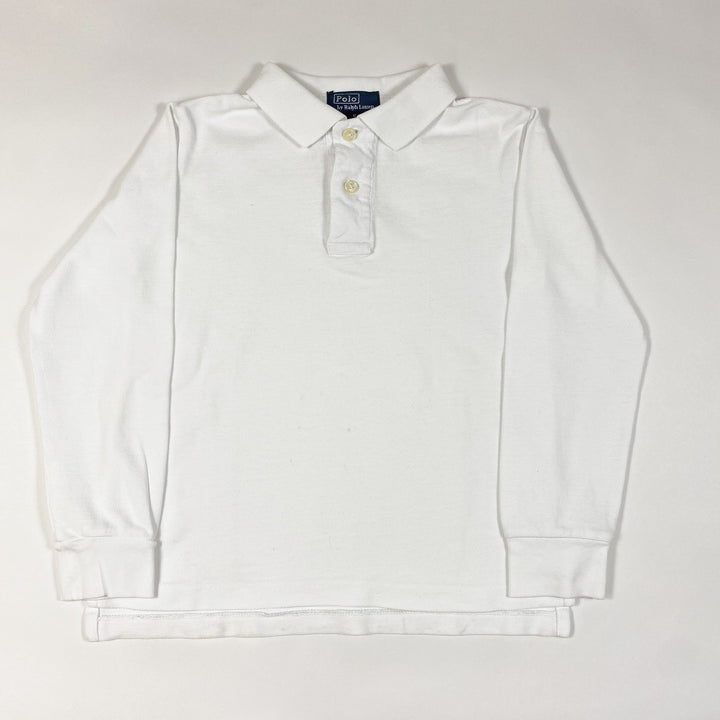 Ralph Lauren white long-sleeved polo shirt 5Y