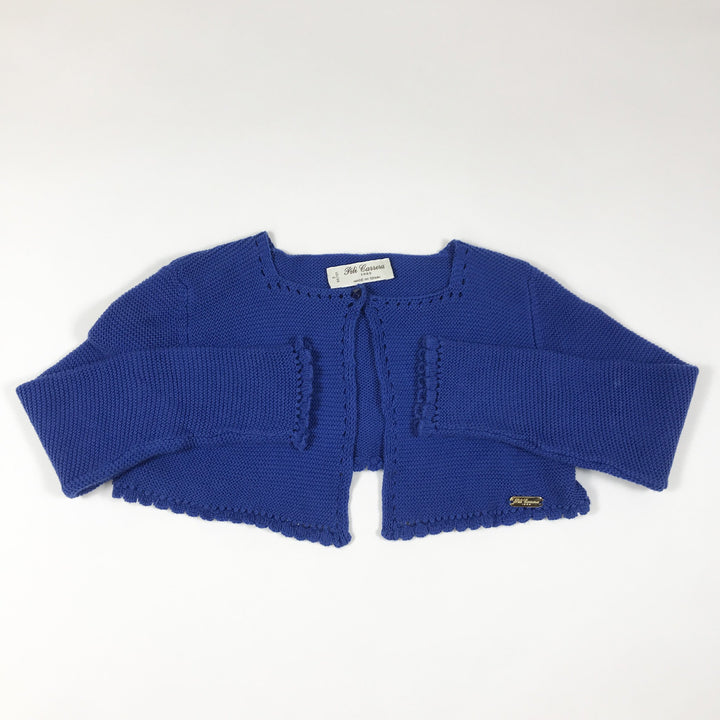 Pili Carrera Kleiner blauer Bolero aus Strick 3Y/95-101