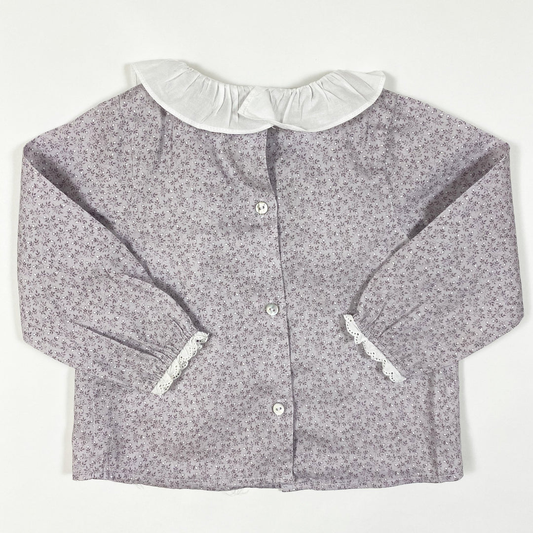 Pureté du Bebe lila Bluse mit Blumendruck und passenden Bloomer 12M