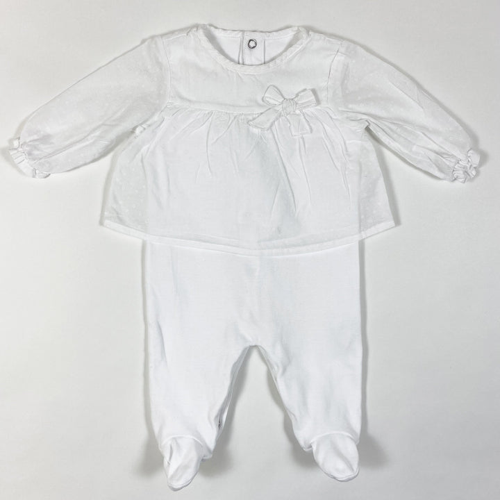 Pureté du Bebe weisse Bluse und Jumpsuit-Einteiler 3M