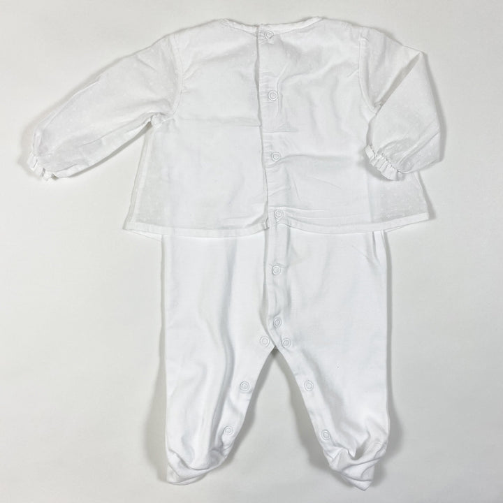 Pureté du Bebe weisse Bluse und Jumpsuit-Einteiler 3M