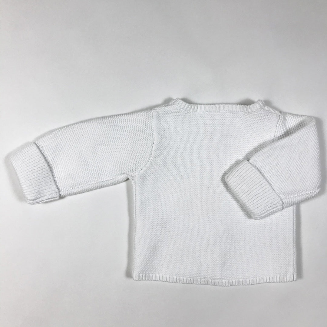Jacadi white knitted cardigan 1M