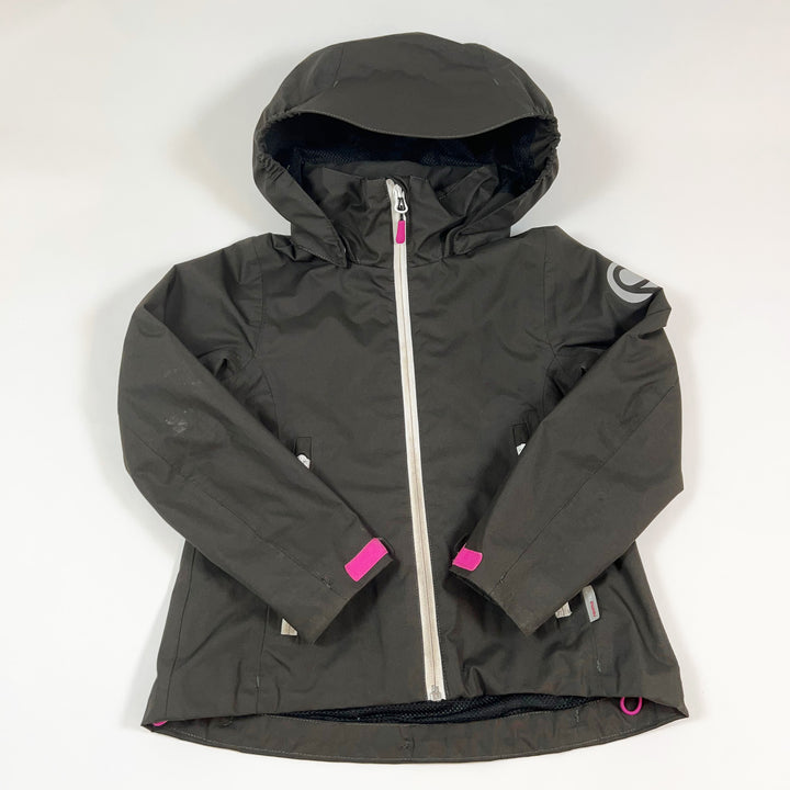 Reima dunkelbraune Regenjacke mit pinken Details 116cm/6Y