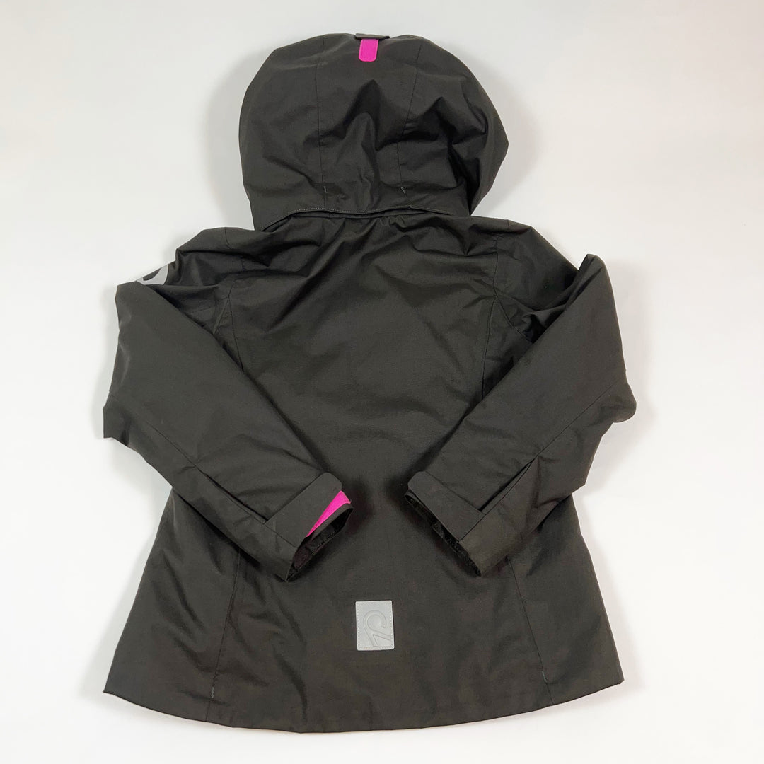 Reima dunkelbraune Regenjacke mit pinken Details 116cm/6Y