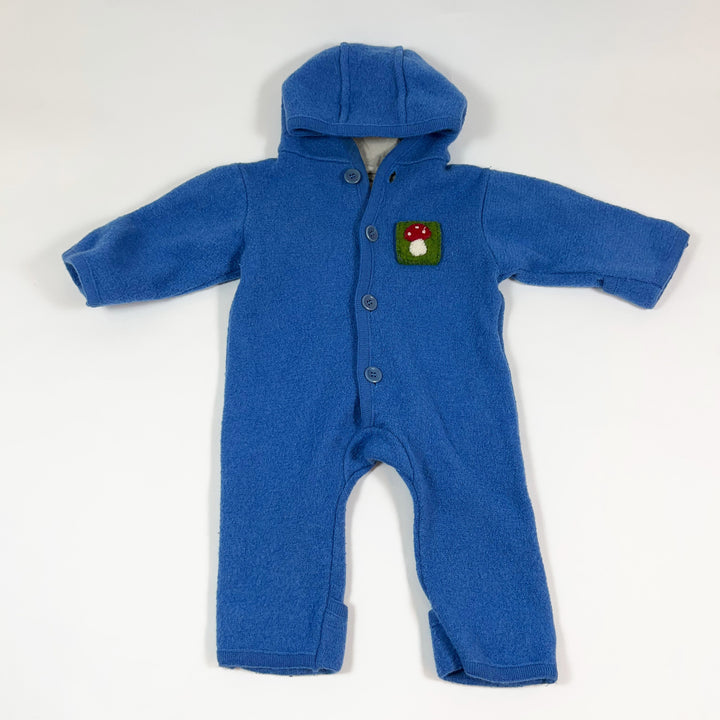 Disana Walk-Overall aus blauer Wolle 3-6M/62-68