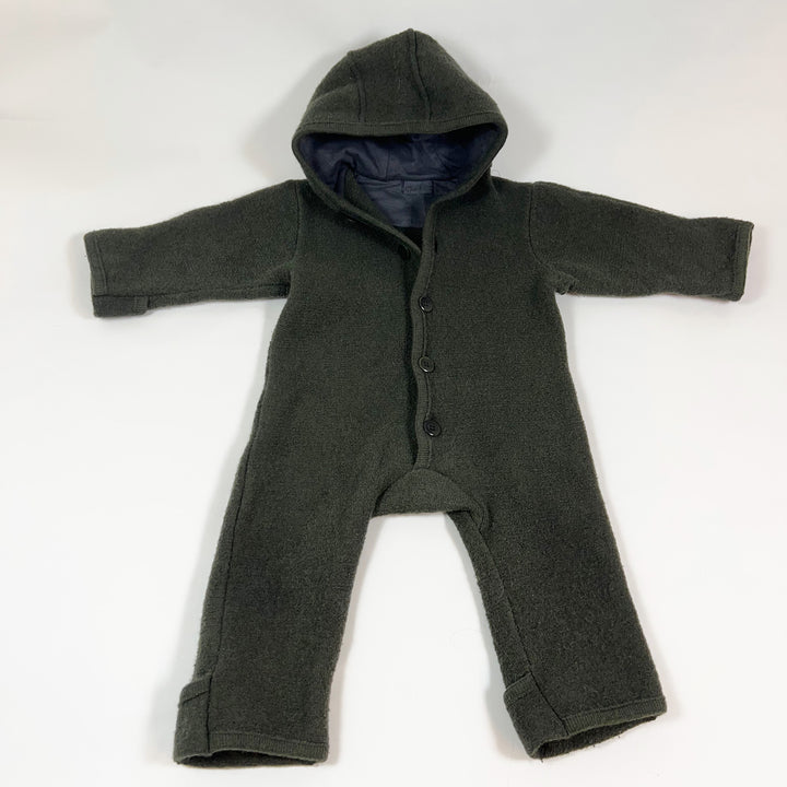 Disana grüner Woll-Walk-Overall 6-12M/74-80