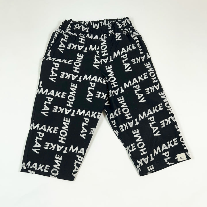 Turtledove London black home make play wide pants 6-12M