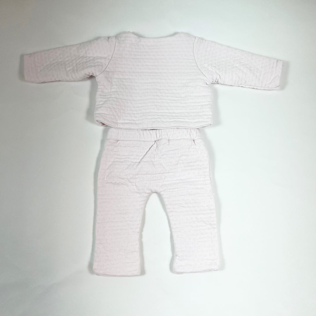 Tartine et Chocolat pink quilted cardigan and pants set 1M