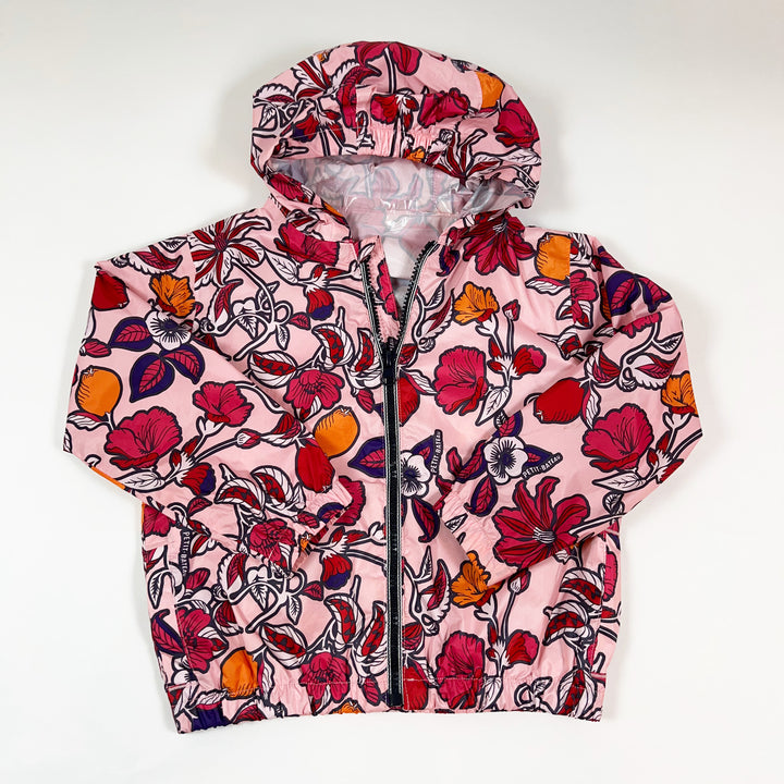 Petit Bateau rosa geblümte dünne Regenjacke mit Kapuze 4Y/104