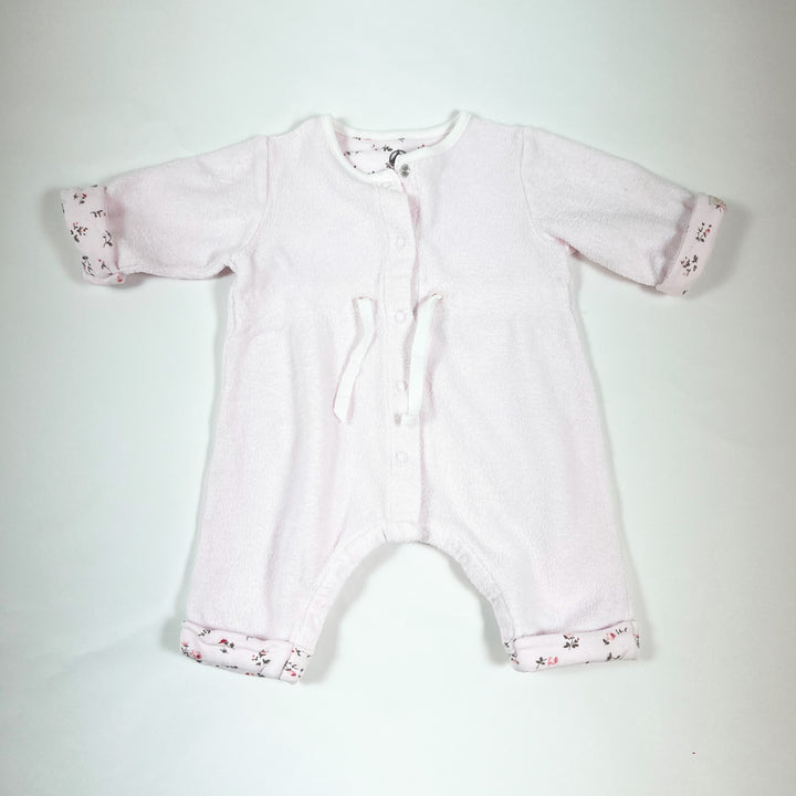 Petit Bateau rosa Frottee-Pyjama 1M/54