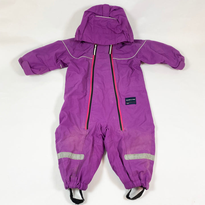 Polarn O. Pyret purple shell overall with detachable hood 80/9-12M