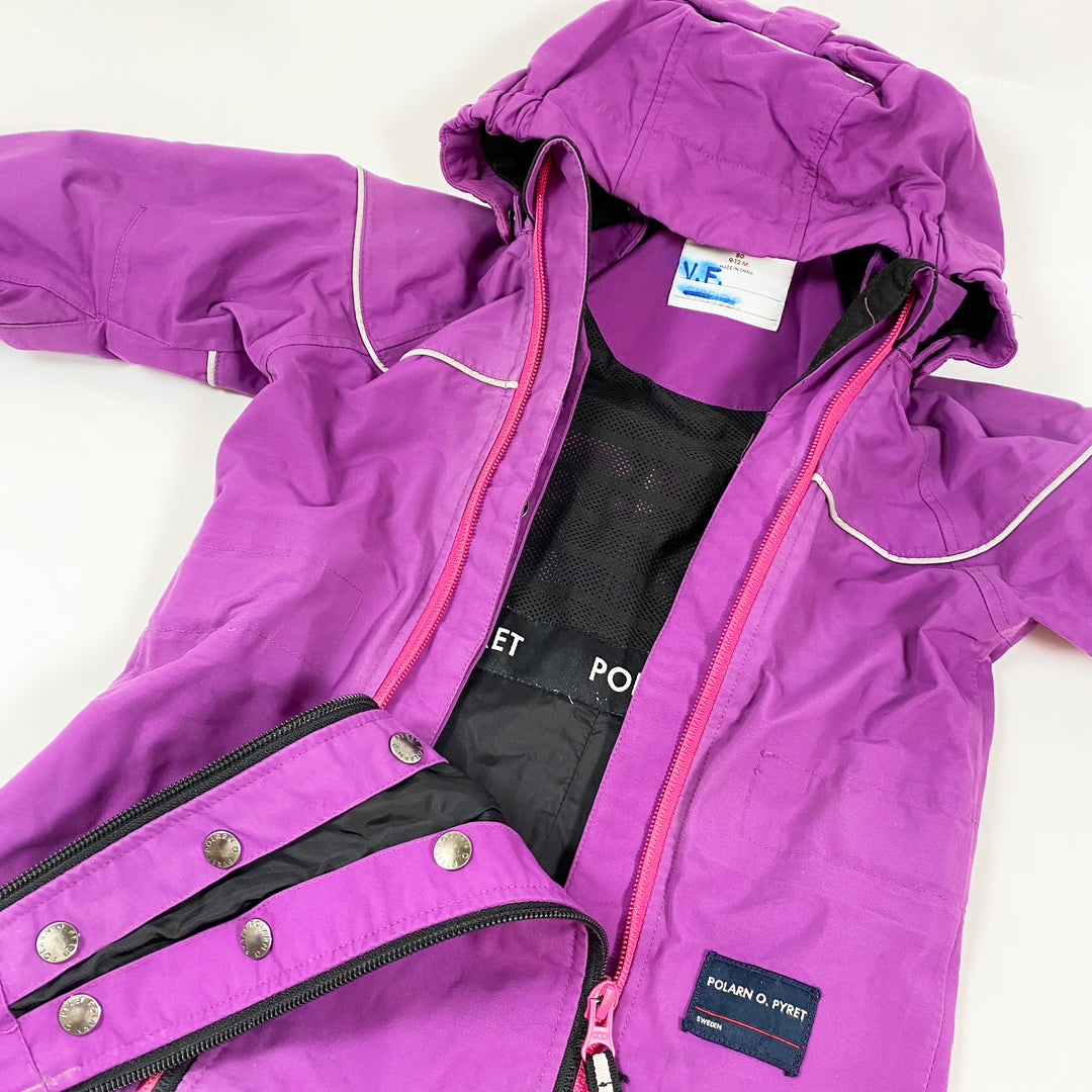 Polarn O. Pyret purple shell overall with detachable hood 80/9-12M