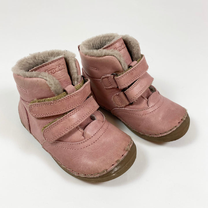 Froddo vintage pink leather winter boots 23