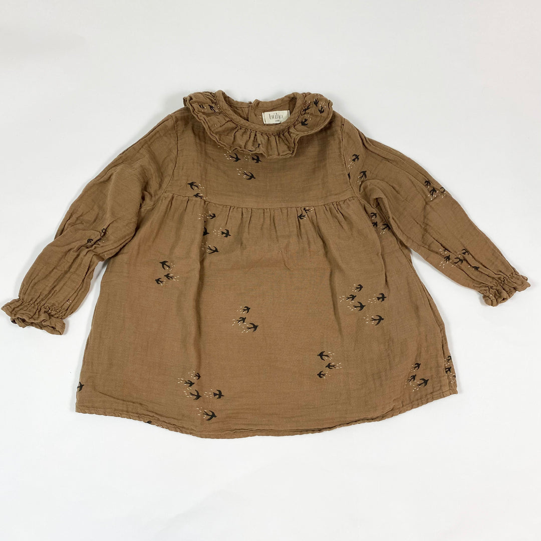 Búho brown bird tunic dress 24M