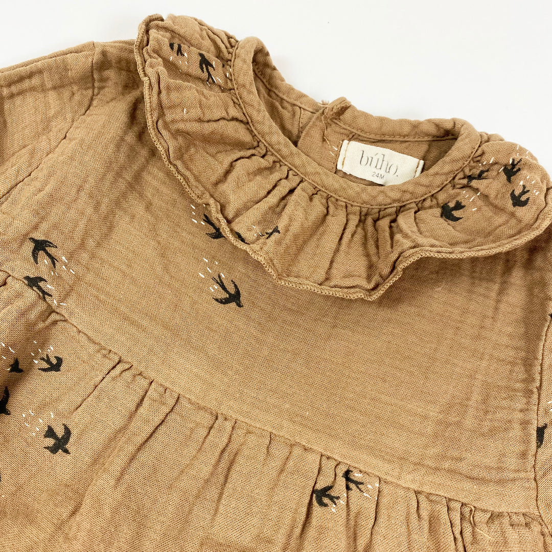 Búho brown bird tunic dress 24M